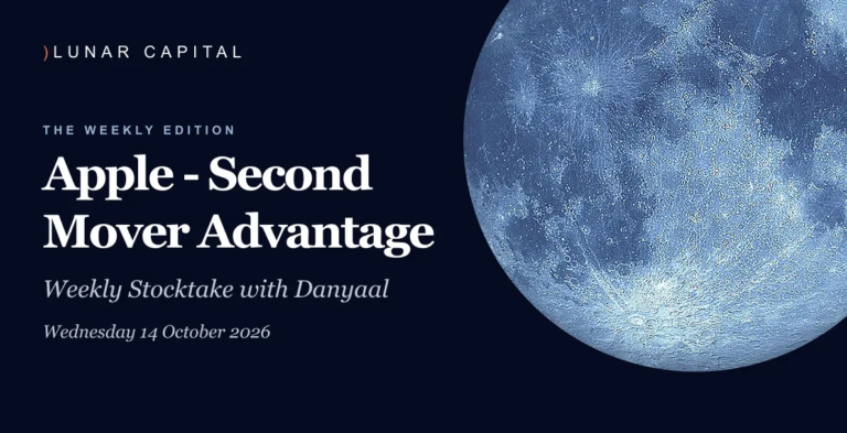 Lunar Capital Weekly Stocktake: Apple - Second Mover Advantage, Wednesday 14 October 2026